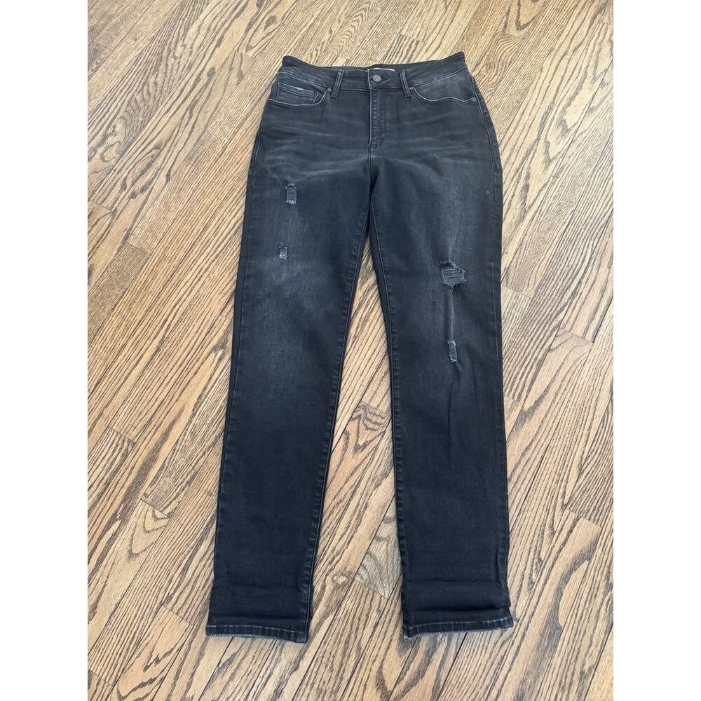 NWT Ladies size 27 Mavi Lea black denim high rise boyfriend jeans
